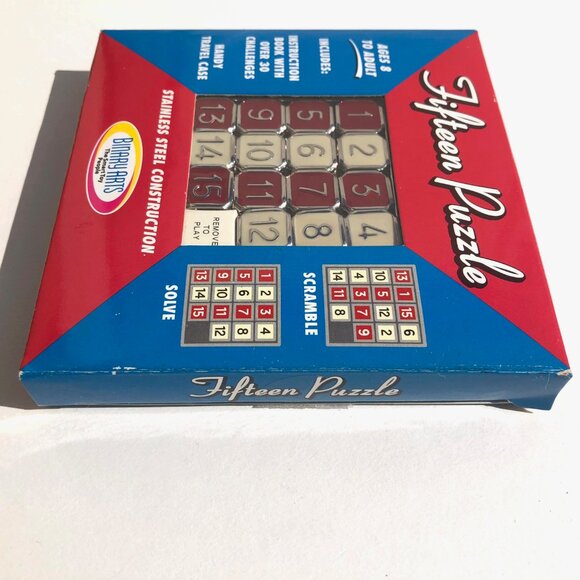vintage Fifteen Puzzle Stainless Steel Handy Case Instruction Book 019275049003 - Picture 4 of 10